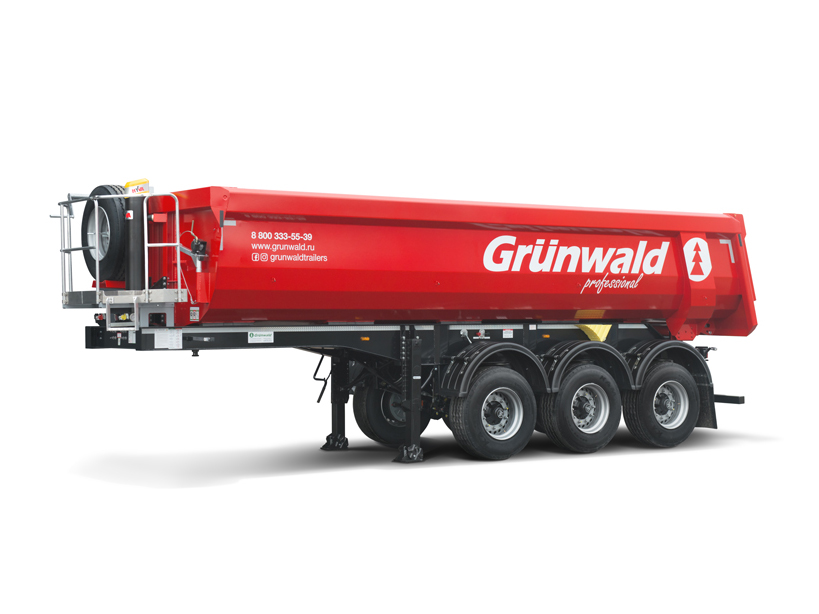 Полуприцеп самосвальный GRUNWALD 27куб.м (алюминий)